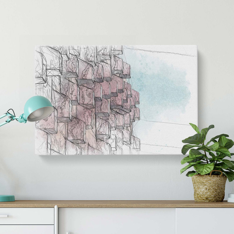 Architecture Sketch Vol.34 in Abstract - Wrapped Canvas, 35cm H x 50cm W x 3cm D