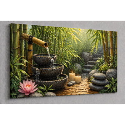 Impression sur toile 24 x 36 po, impression sur toile, grande toile de bambou Zen