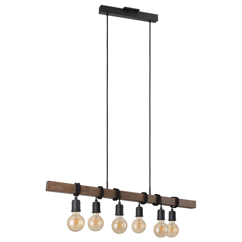 Ayaana 6 - Light Black, Dark Brown Kitchen Island Pendant