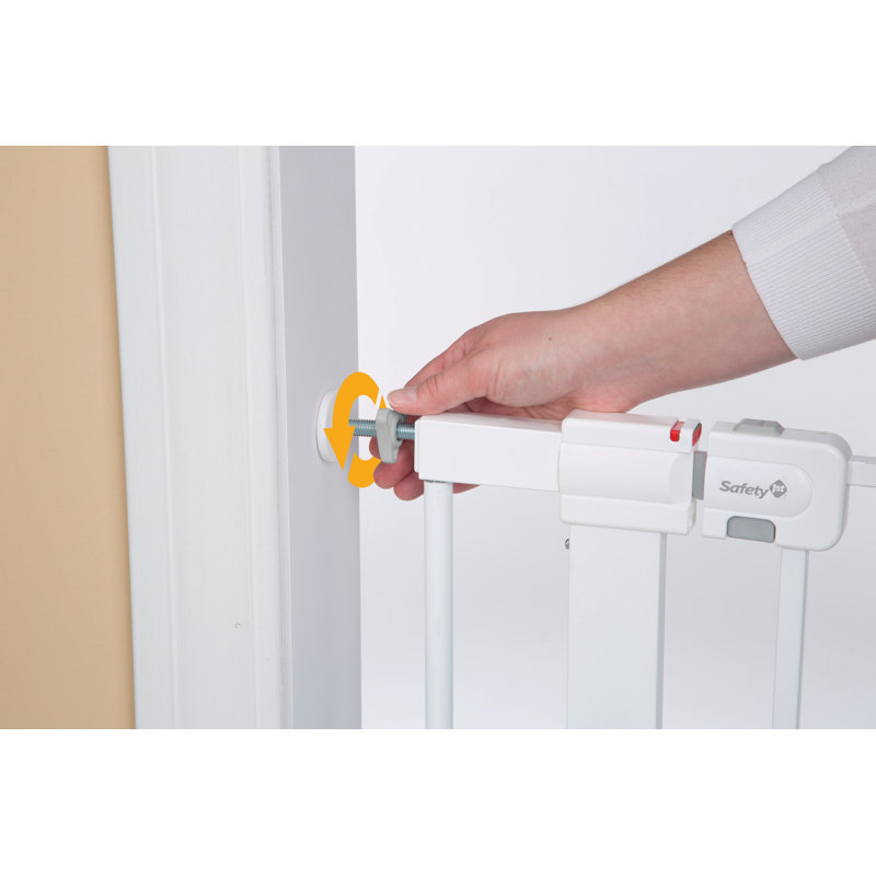White Extra Tall & Wide Pressure Mounted Baby Gate