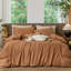 Ensemble de housse de couette à rayures 100% coton lavé MooMee-115097788-105229475