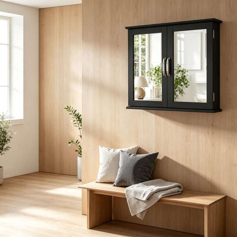 Engineered Wood Wall Mounted Required Bathroom Cabinet