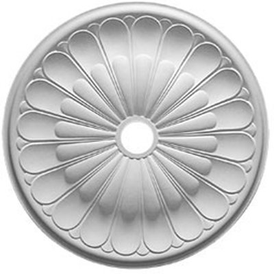 Endurathane Carlsbad Ceiling Medallion, 31 1/8"OD x 1 1/2"P (Fits Canopies up to 5 1/2"), Hand-Painted Pewter Finish
