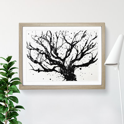 Bare Tree Splash Vol.2 Abstract 1 Piece Single Picture Frame Painting