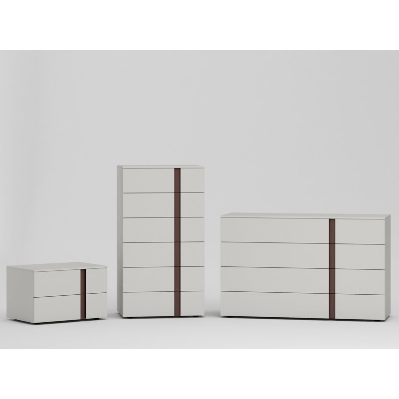 Terry Solid Wood 120cm W 4 - Drawer Chest of Drawers, White