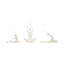 Sculptures d'objets de yoga décoratifs pour la maison - Ensemble de 3 figurines blanches dans des poses assises et extensibles - Statues modernes pour étagères, présentoirs de table ou décor de salon - blanc
