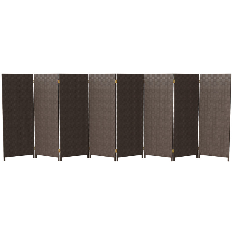 Paravent de jardin extérieur pliant, 8, Brun foncé, H 47 po