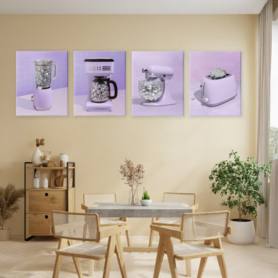 Ensemble d'ustensiles de cuisine disco en mauve, ensemble de 4 pièces par Lish Creative