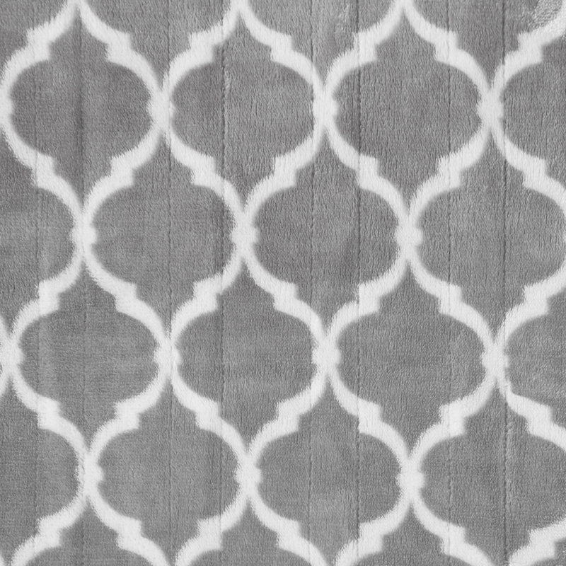 Beautyrest Heated Ogee Grey Oversized 60x70" Throw, Gray