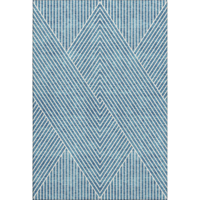 Premium Machine Washable Prisco Teal Rug