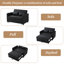 2 Seater Faux Leather Sofa Bed