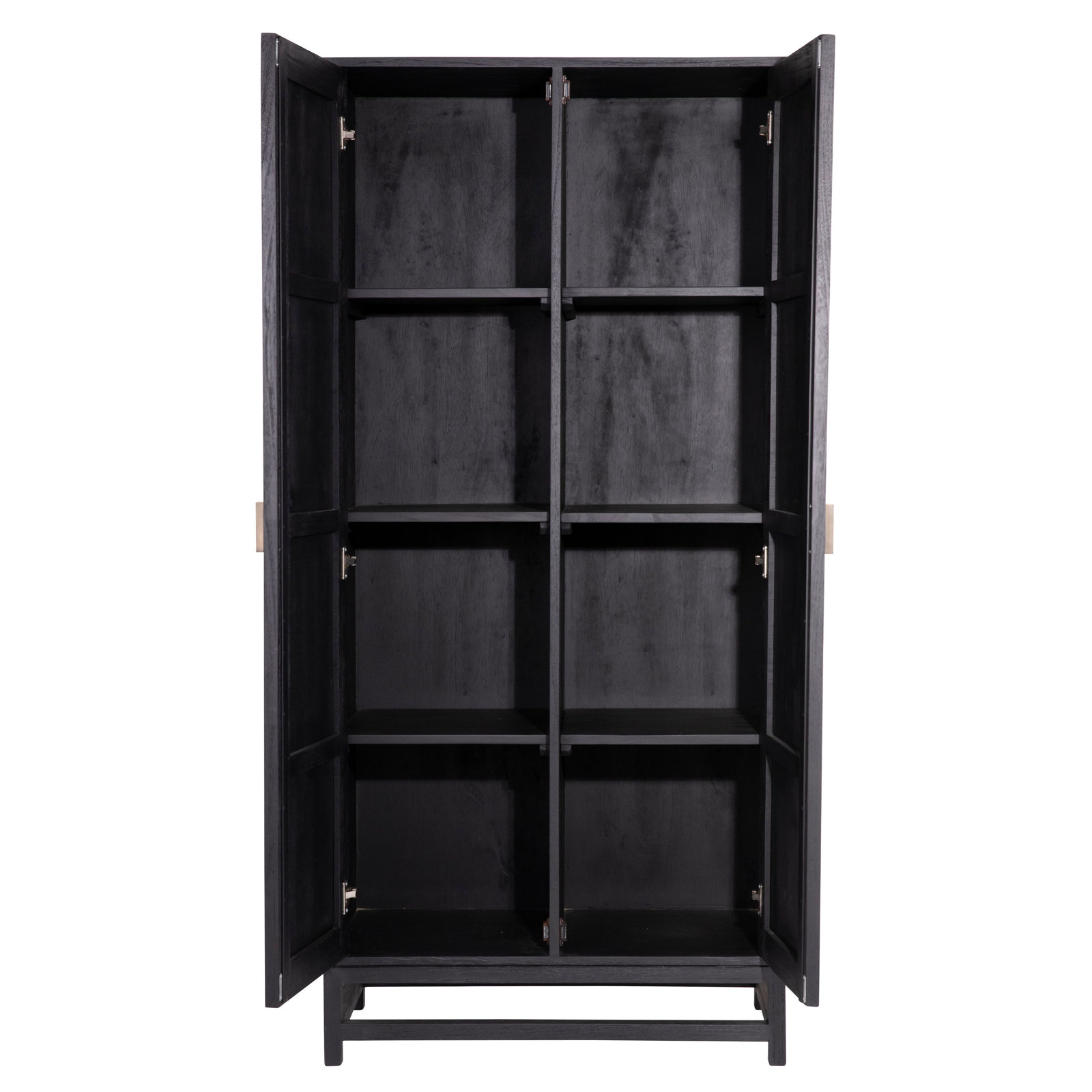 Gino Teak Accent Cabinet, Beige;Black