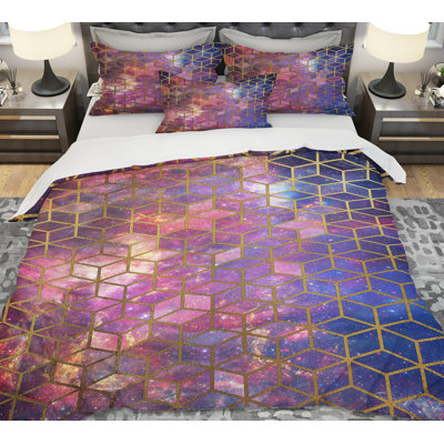 Polyester Geometric Shapes Duvet Cover Set