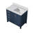 Bath Vanity with Right Offset and White Quartz Top-2106837194