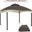Auvent de remplacement pour abri de jardin 10 pi x 12 pi, brun, avec protection, imperméable, trous d'évacuation, d'évacuation et de drainage bloquant, hydrofuge, décoloration, trou de drainage d'air