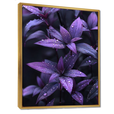 «Mauve noir parfumé», impression d'art mural en bambou