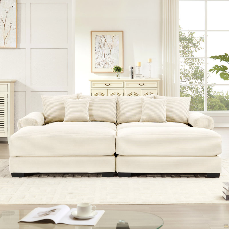 Canapé modulaire surdimensionné Cloud, Crème