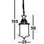 Soissons 3 - Light Chrome Lantern Pendant