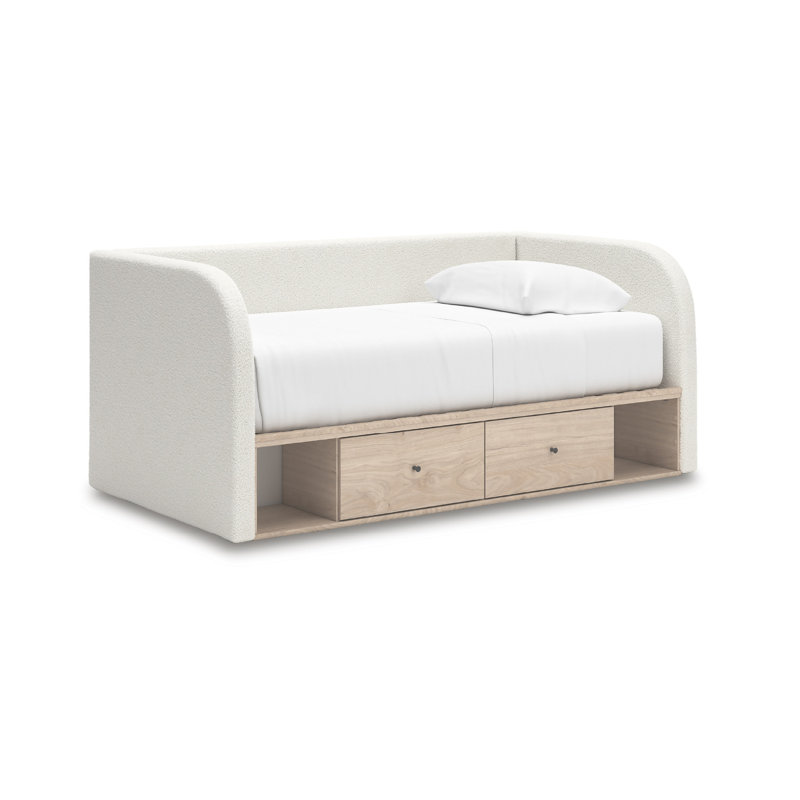 Saugus Twin Upholstered Day Bed With Storage, Twin