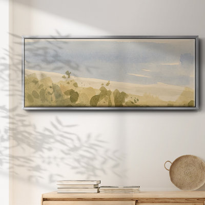 Brushy Coast I- Framed Canvas
