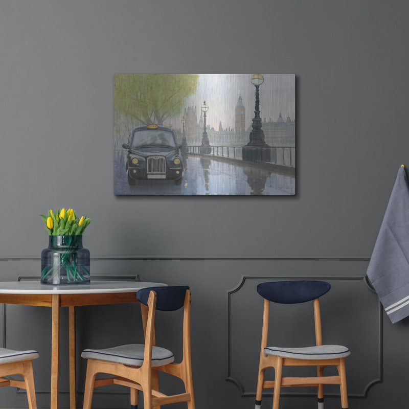 "Le long de la Tamise" par Myles Sullivan, H 24 po x l 36 po