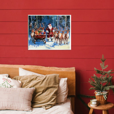 Santa Reindeer & Sleigh Wall Plaque, design by Sara Culpepper