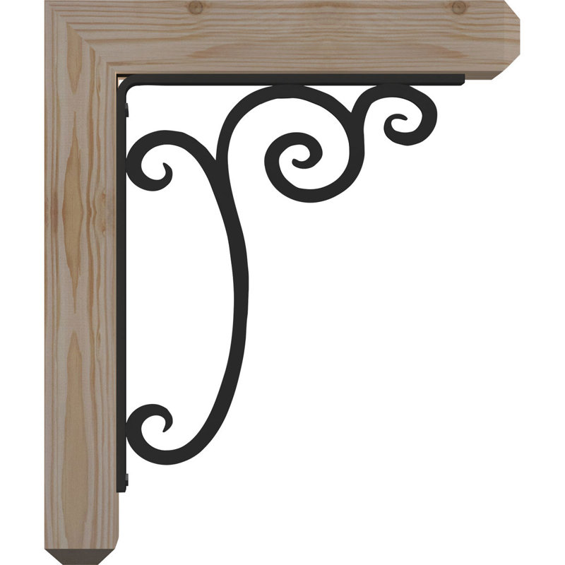 Support simple Ironcrest de 4 po Avery, H 16 po x P 14 po, Sapin de Douglas de l 3 1/2 po x T 2 po (lisse)
