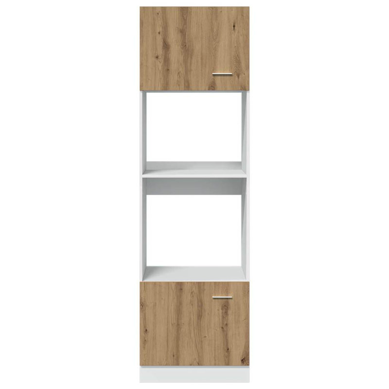 Microwave Cabinet Lyon 60x57x207 cm Engineered Wood, Artisan Oak