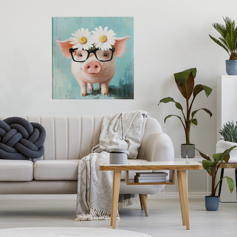 «Nerdy Natalie Piglet», conception par Tina LeCour, H 24 po x l 24 po