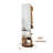 Walnut Wood Coat Racks And Hooks With Mirror, Modern Space-saving Design For Home