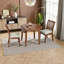 Ensemble de table de salle à manger 3 pièces pour 2 personnes, table pliable en bois avec chaises rembourrées, conception peu encombrante-2008238903