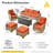 Carolle 9-Piece Outdoor Patio Furniture with fire pit,All-Weather 7-Person Pe Wicker Outdoor Conversation Set, Patio Couch Swivel Rocker Chairs With Solar Powered Coffee Tables For Backyard,Poolside,Deck-453539606-459055618