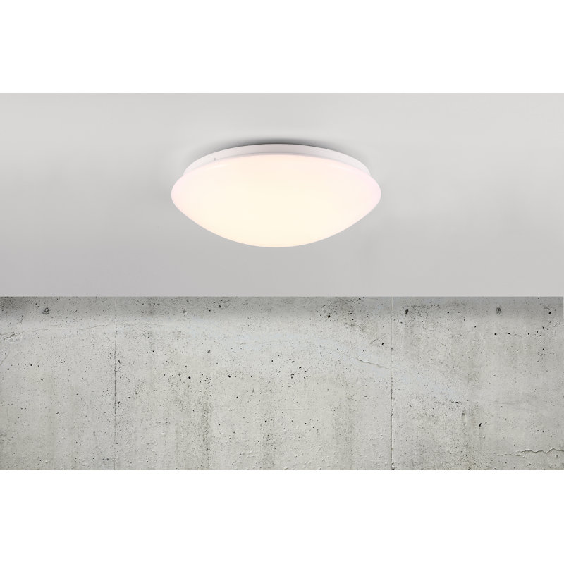 Ask White LED Outdoor Flush Mount, 10.5cm H x 36cm W x 36cm D, 18, No