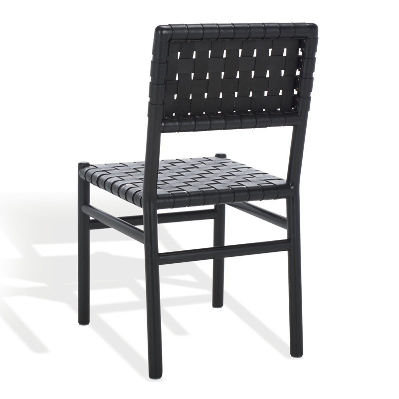Jeremiah Leather Upholstered Dining Chair, Black