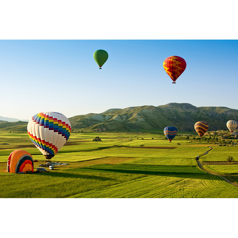 Laureins Hot Air Balloons Flying by Alizada Studios - Wrapped Canvas Print, 20cm H x 30cm W x 3.8cm D