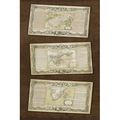 Weathered Maps I - Wrapped Canvas Print
