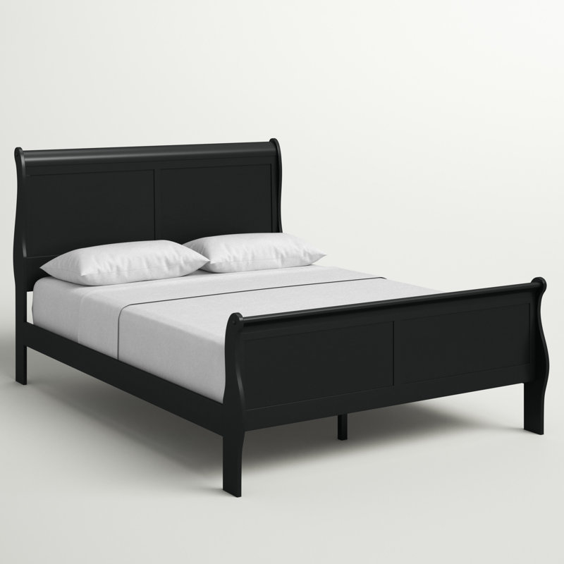 Auzinda Bed, Black, Queen