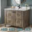 30 Inch Antique Grey Freestanding Bathroom Vanity with Solid Surface Sink