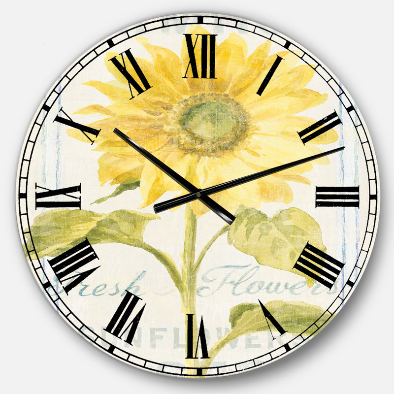 Swigart Floursack Florals II - Horloge murale campagnarde, Moyen