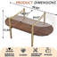 Table basse ovale avec tablette