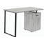 Bureau d'ordinateur, bureau personnel, ordinateur portable, installation à gauche, à droite, tiroirs de rangement, l 48 po, travail, stratifié gris, métal noir, contemporain, moderne-2010716139