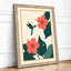 Coral Blooms with Hummingbird Botanical - Framed Print-1011831320-1011831323