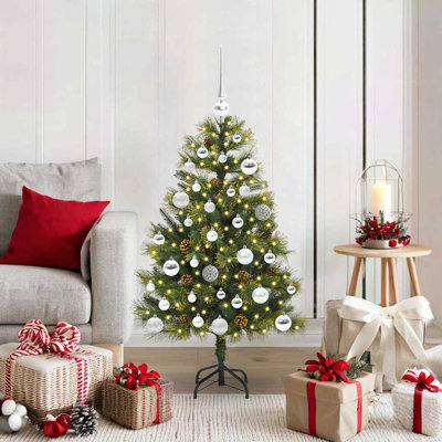 Artificial Hinged Christmas Tree with Cones