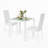 3-Piece Dining Table Set, Glass Dining Table with 2 Faux Leather Chairs-1093906328