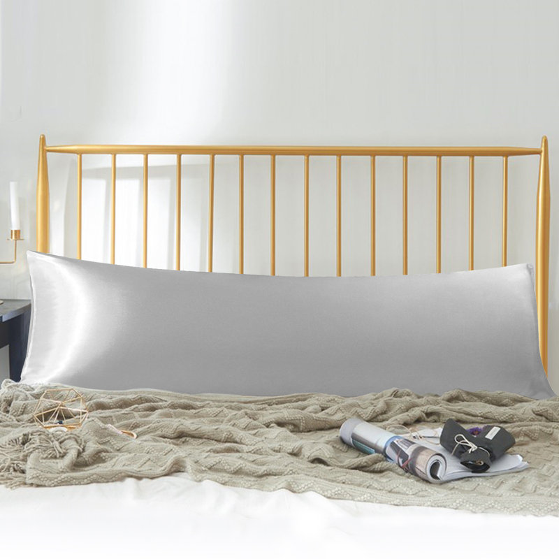 Taie d'oreiller soyeuse en microfibre, Gris argenté