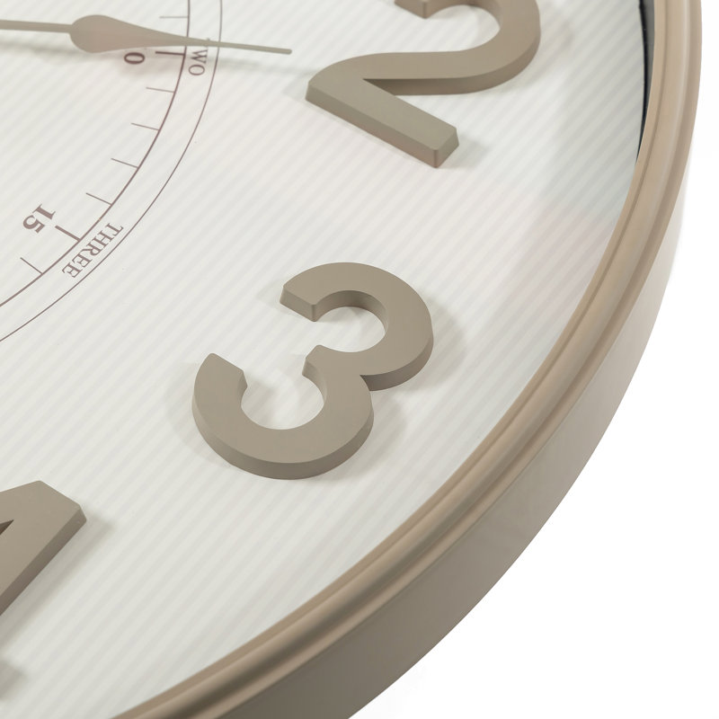 Analog Wall Clock, Taupe