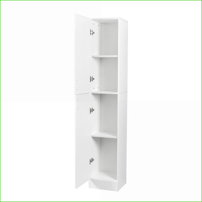 Armoire de rangement blanche moderne à 2 portes avec 3 tablettes fixes Cabinets | Minimaliste | Cuisine, Blanc