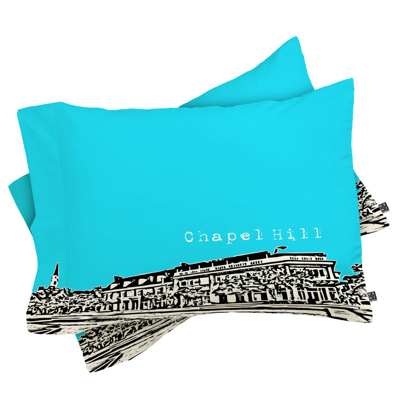 Bird Ave Chapel Hill Pillowcase, Blue, Standard