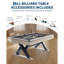 Table de billard de 7 pi pour adultes, ensemble complet de billard avec 2 queues, 16 boules, triangle, craie et brosse, fabrication de pieds en K, tissu professionnel-121387282
