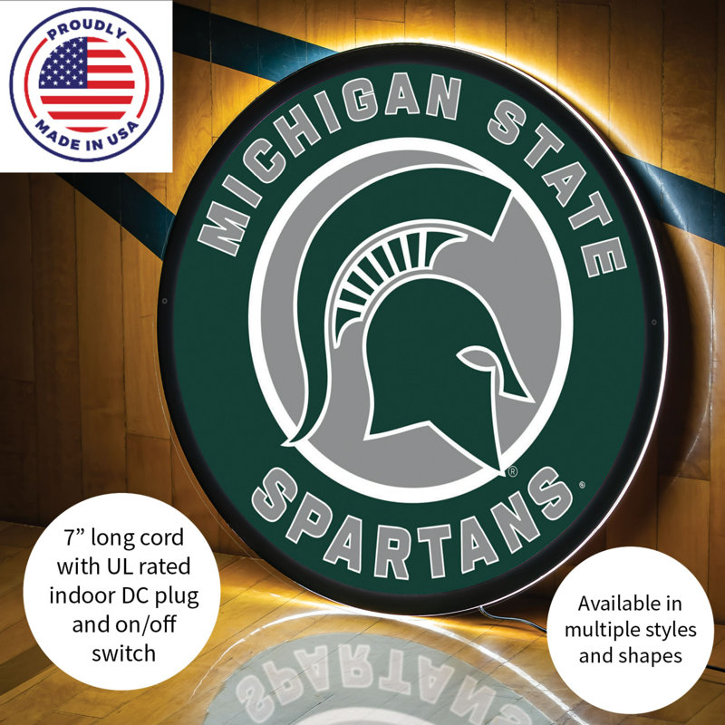 Enseigne murale 23 "NCAA Team, NCAA Michigan State